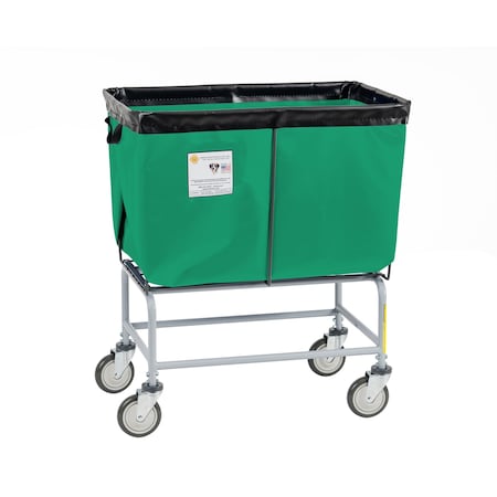 R&B Wire Products Elevated Basket Truck, Vinyl, 6 Bushel, Forest green 466FG